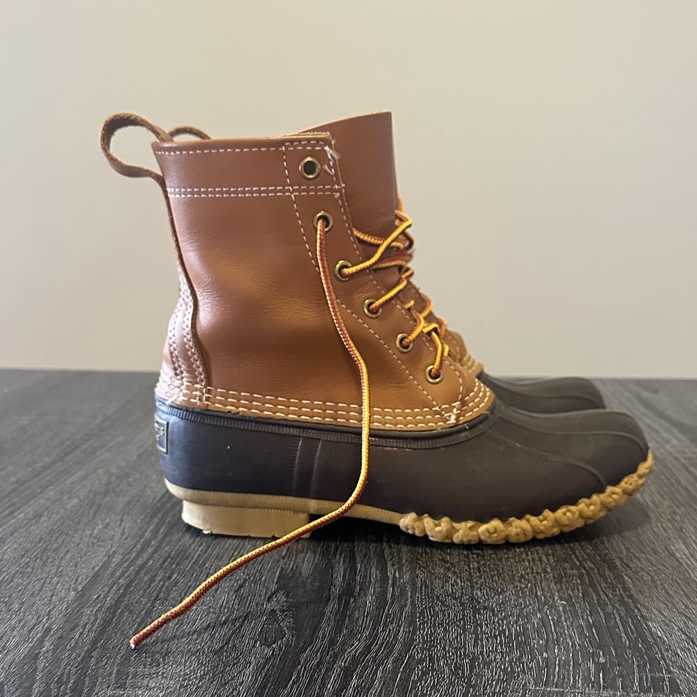L.L. Bean Tan 6” Tan / Bean Duck Boots - Picture 2 of 7